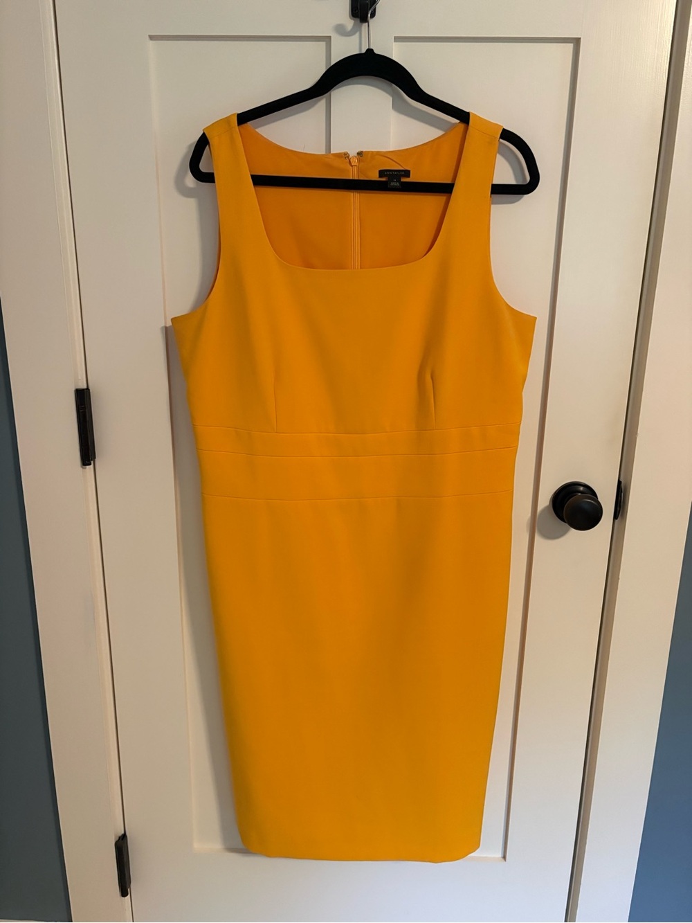 Ann Taylor Bright Yellow Sleeveless Sheath Dress